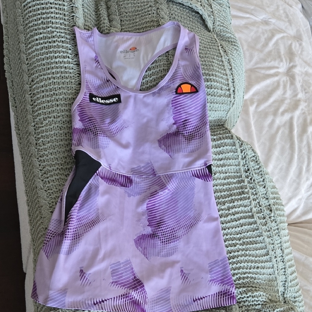 Ellesse Purple Graphic Tank Dress
